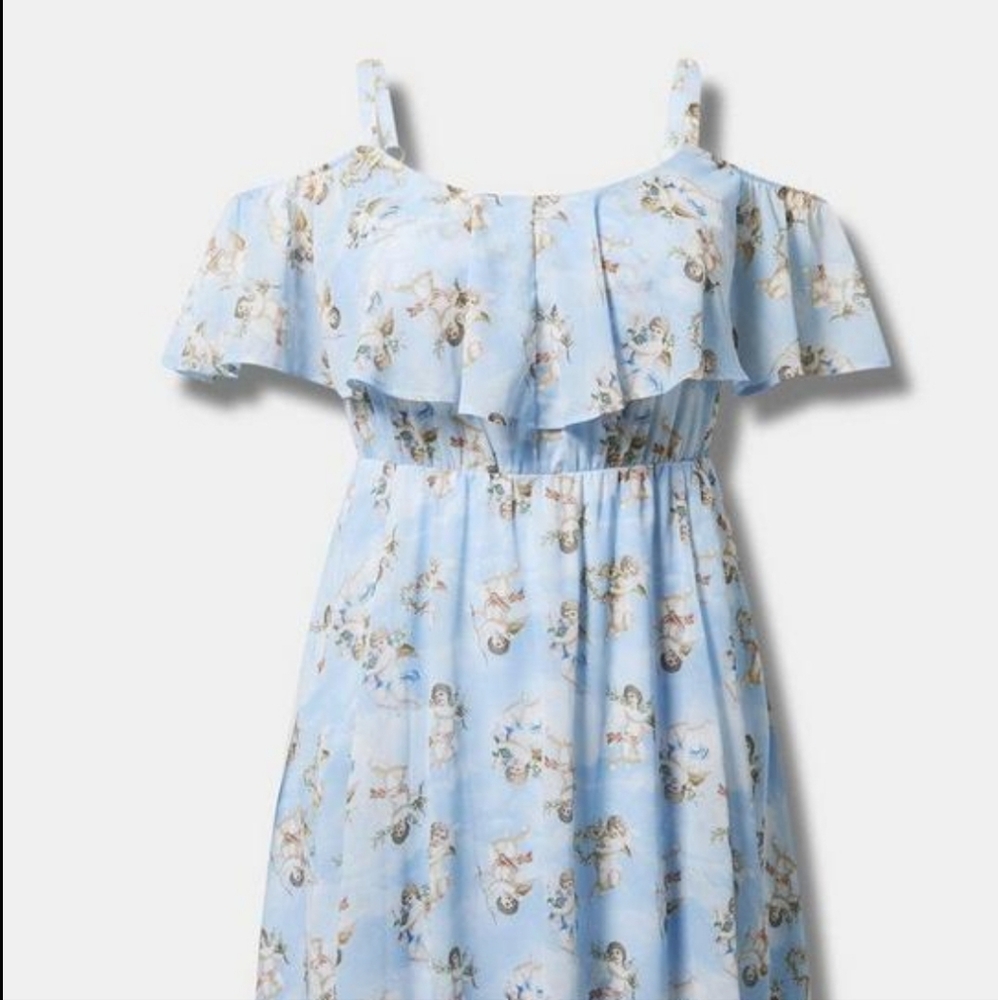 NWT Mini Chiffon Cold Shoulder Dress